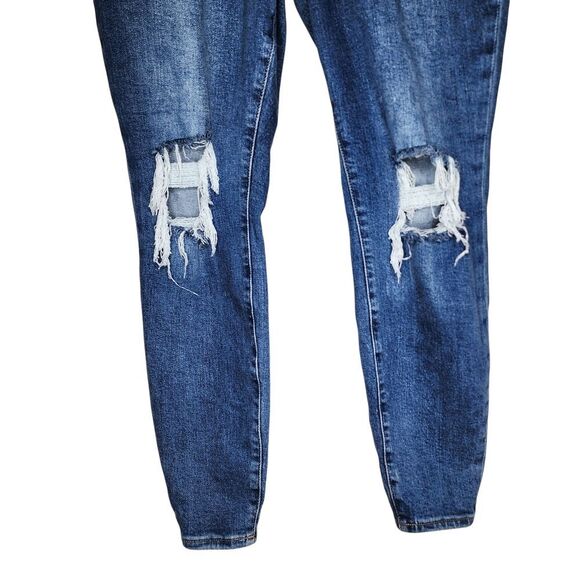 Good American ~ Good Waist High Rise Distressed Skinny Jeans Size 15 - Picture 7 of 11